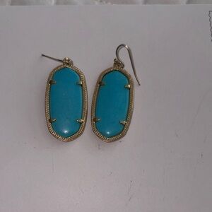 Elegant Turquoise and Gold Kendra Scott Earrings